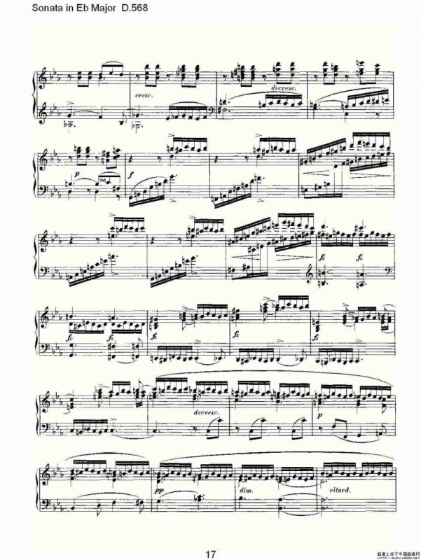 Sonata in Eb Major D.568（Eb大调奏鸣曲 D.568）