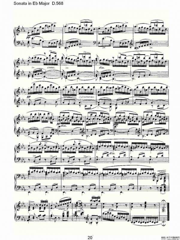 Sonata in Eb Major D.568（Eb大调奏鸣曲 D.568）