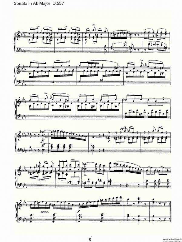 Sonata in Ab Major D.557（Ab大调奏鸣曲 D.557）