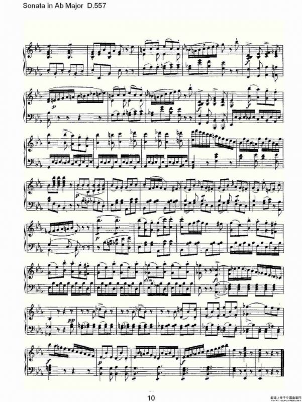 Sonata in Ab Major D.557（Ab大调奏鸣曲 D.557）