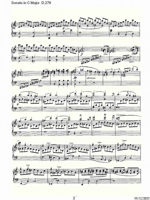 Sonata in C Major D.279（C大调奏鸣曲 D.279）