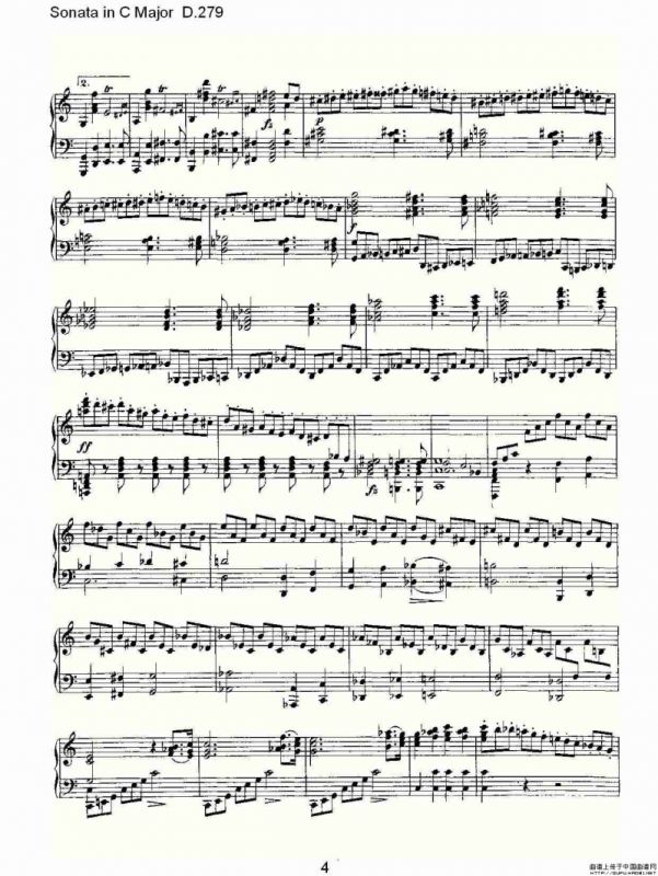 Sonata in C Major D.279（C大调奏鸣曲 D.279）