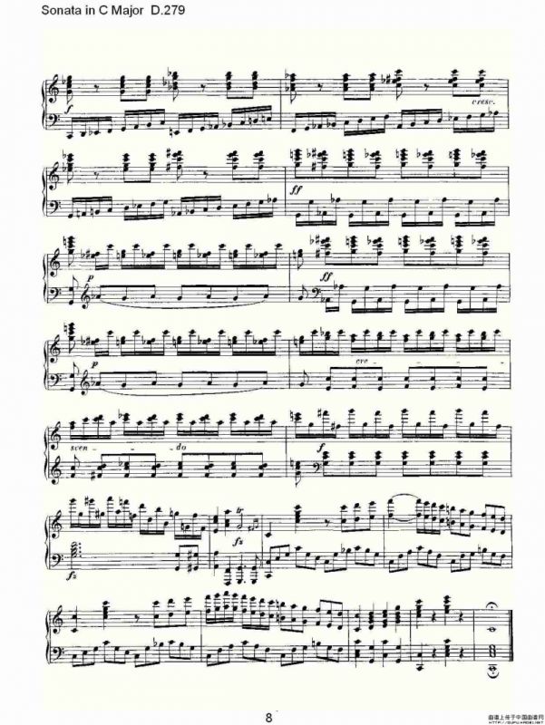 Sonata in C Major D.279（C大调奏鸣曲 D.279）