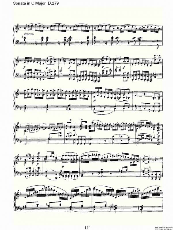 Sonata in C Major D.279（C大调奏鸣曲 D.279）