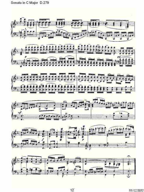 Sonata in C Major D.279（C大调奏鸣曲 D.279）