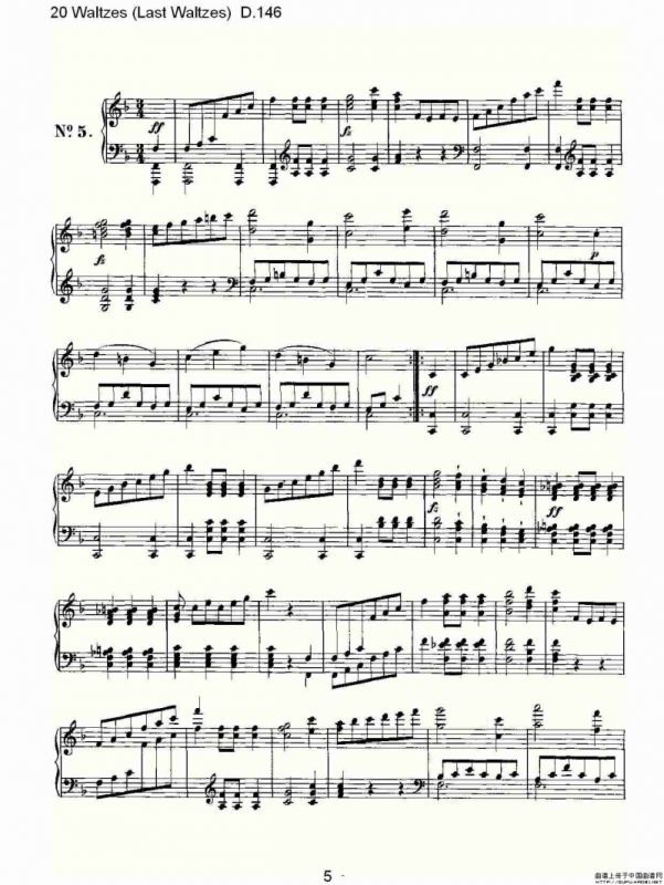 20 Waltzes（Last Waltzes) D.14）
