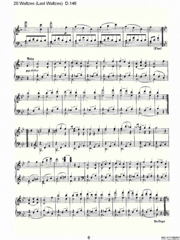 20 Waltzes（Last Waltzes) D.14）