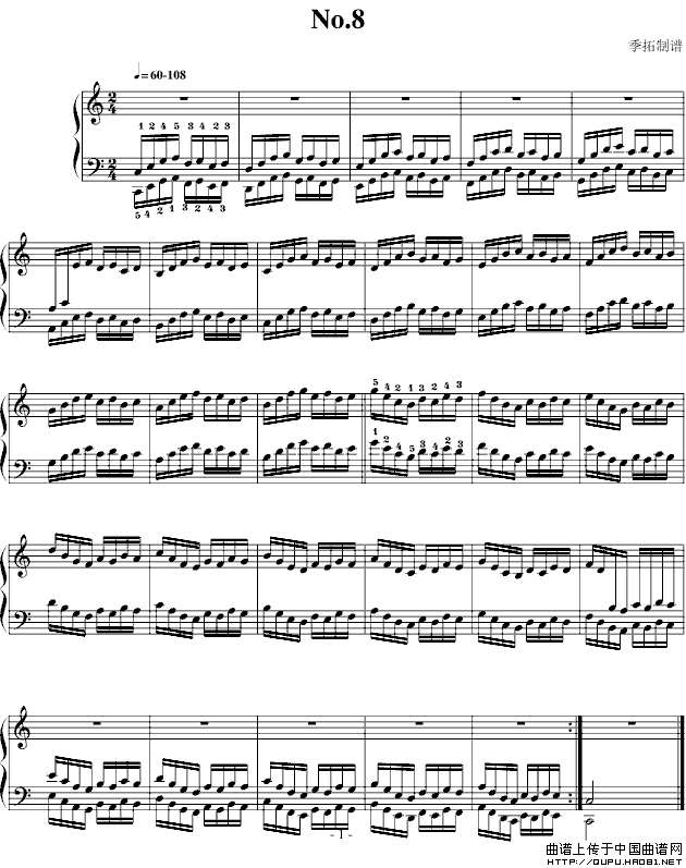 哈农指法练习（8）