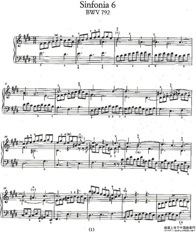 Sinfonia 6 BWV-792