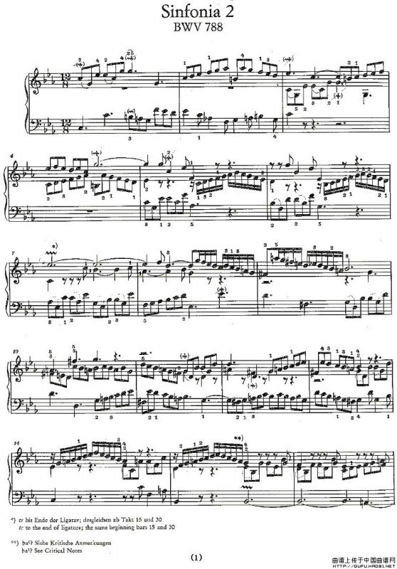 Sinfonia 2 BWV-788