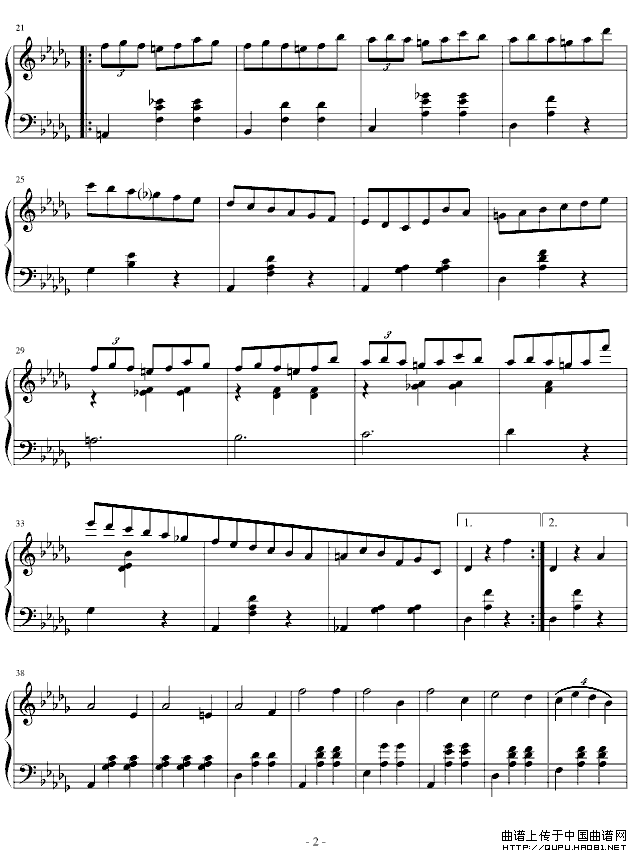 降D大调华丽圆舞曲（小狗圆舞曲）