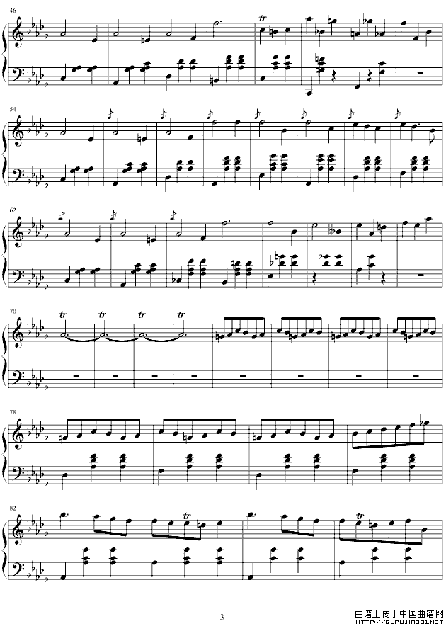 降D大调华丽圆舞曲（小狗圆舞曲）