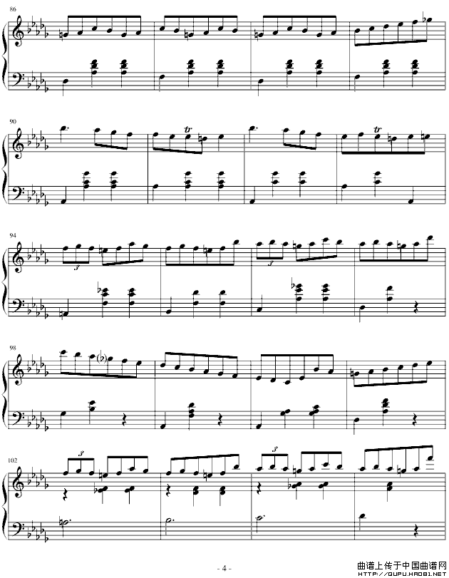 降D大调华丽圆舞曲（小狗圆舞曲）