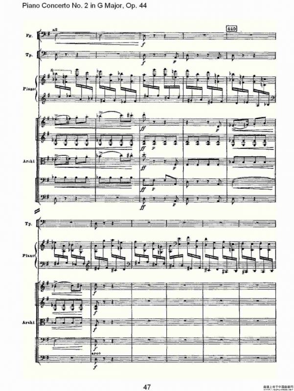 G大调第二钢琴协奏曲, Op.44第三乐章（二）