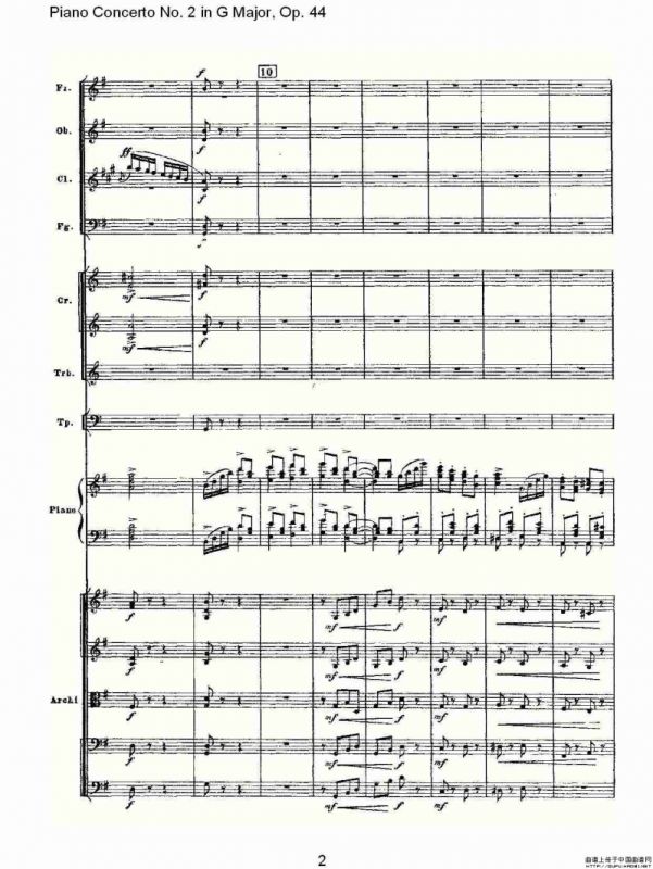 G大调第二钢琴协奏曲, Op.44第三乐章（一）