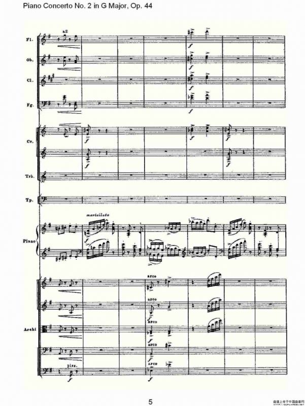 G大调第二钢琴协奏曲, Op.44第三乐章（一）