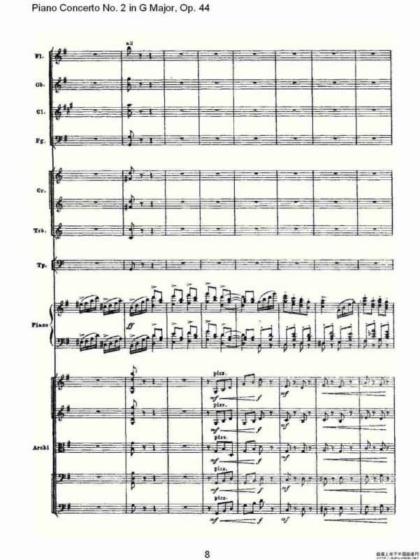 G大调第二钢琴协奏曲, Op.44第三乐章（一）