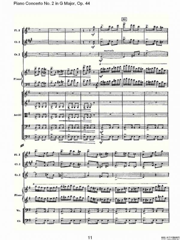 G大调第二钢琴协奏曲, Op.44第三乐章（一）