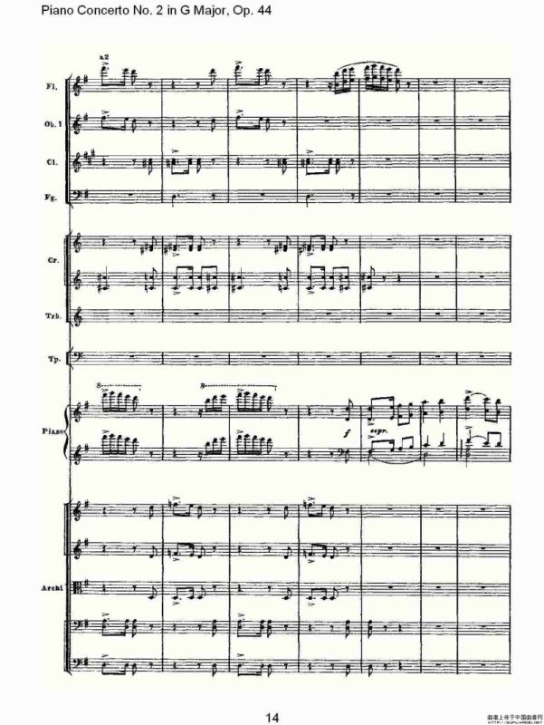 G大调第二钢琴协奏曲, Op.44第三乐章（一）