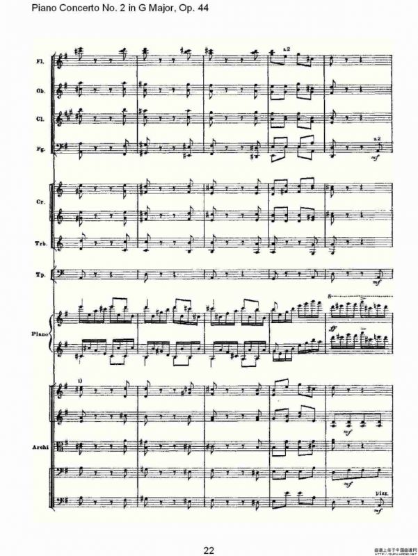 G大调第二钢琴协奏曲, Op.44第三乐章（一）