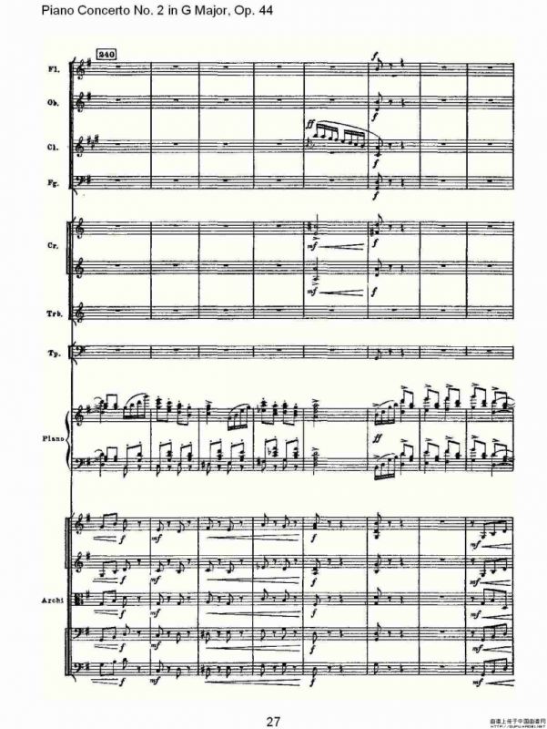 G大调第二钢琴协奏曲, Op.44第三乐章（一）