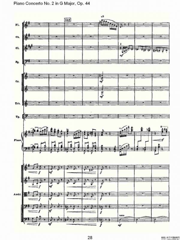 G大调第二钢琴协奏曲, Op.44第三乐章（一）