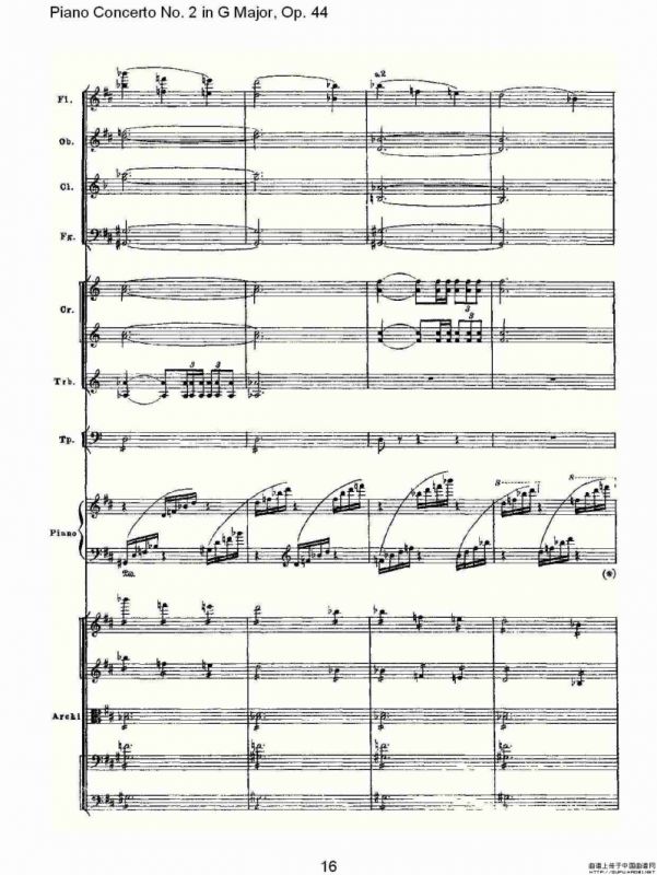 G大调第二钢琴协奏曲, Op.44第二乐章