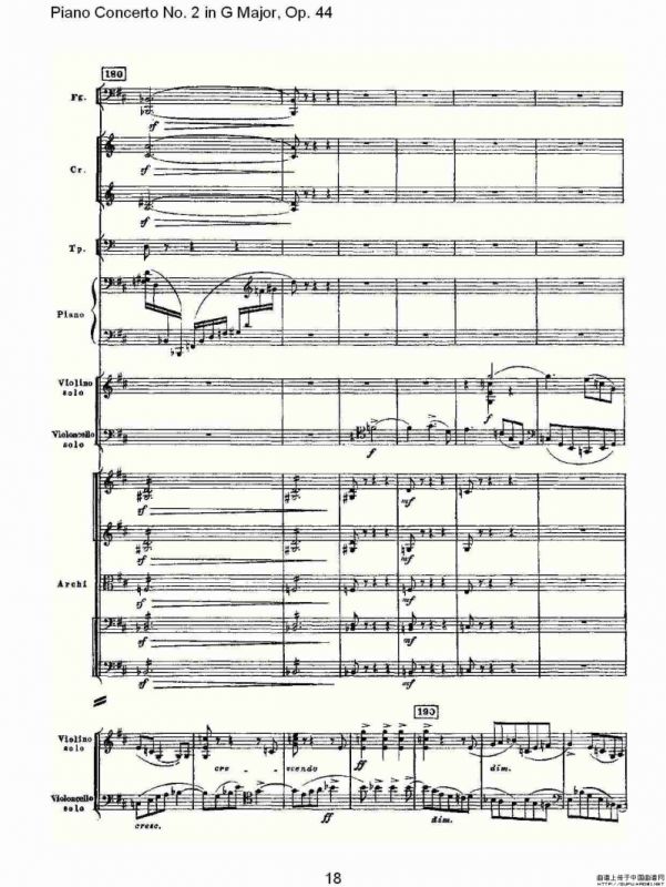 G大调第二钢琴协奏曲, Op.44第二乐章