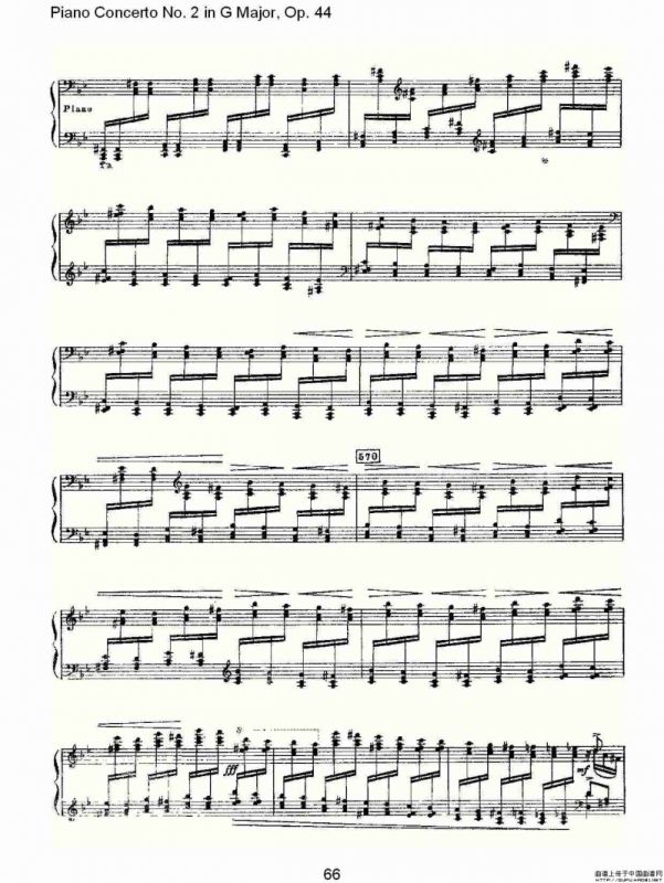 G大调第二钢琴协奏曲, Op.44第一乐章（三）