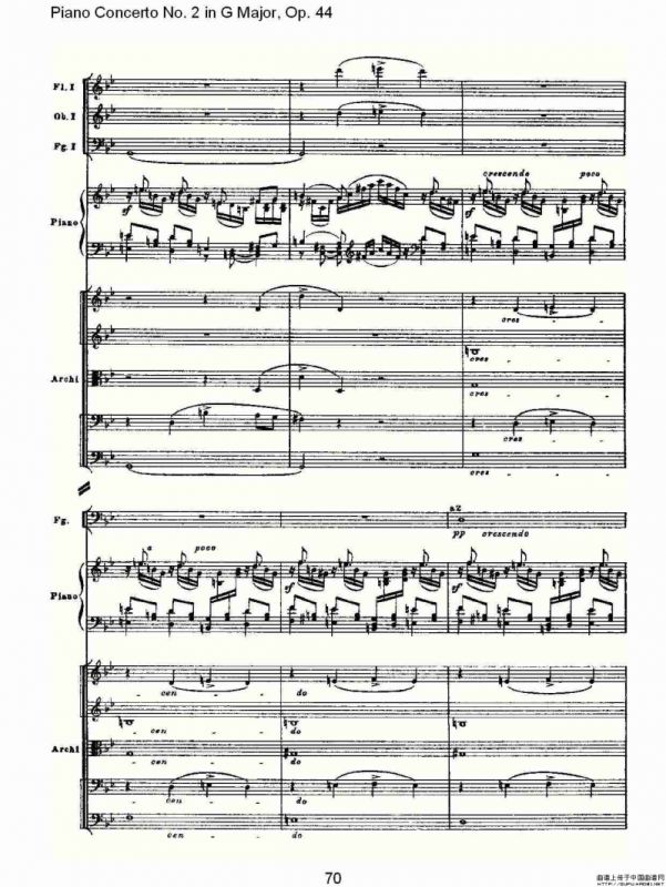 G大调第二钢琴协奏曲, Op.44第一乐章（三）