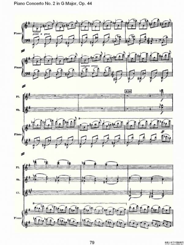 G大调第二钢琴协奏曲, Op.44第一乐章（三）