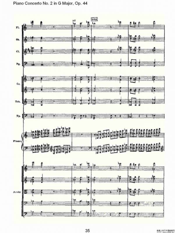 G大调第二钢琴协奏曲, Op.44第一乐章（二）