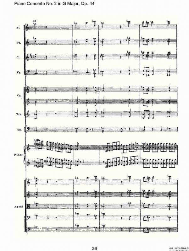 G大调第二钢琴协奏曲, Op.44第一乐章（二）