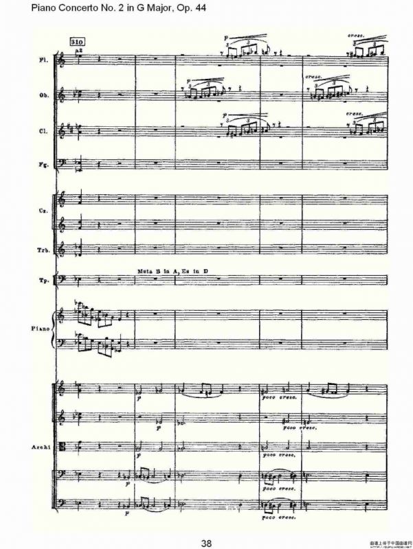 G大调第二钢琴协奏曲, Op.44第一乐章（二）