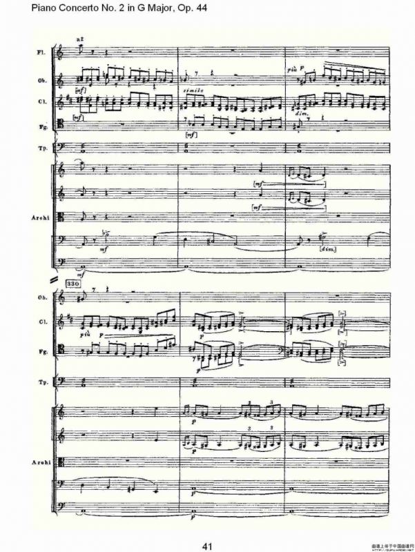 G大调第二钢琴协奏曲, Op.44第一乐章（二）