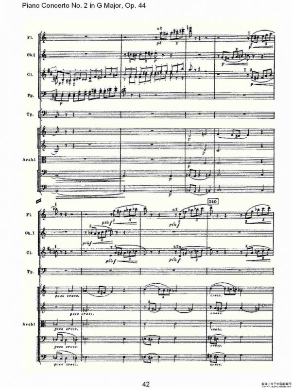 G大调第二钢琴协奏曲, Op.44第一乐章（二）