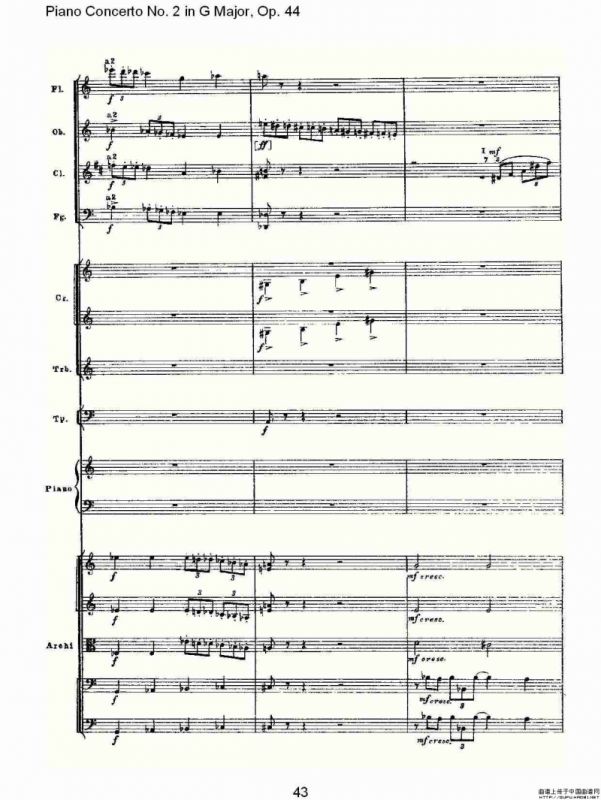 G大调第二钢琴协奏曲, Op.44第一乐章（二）