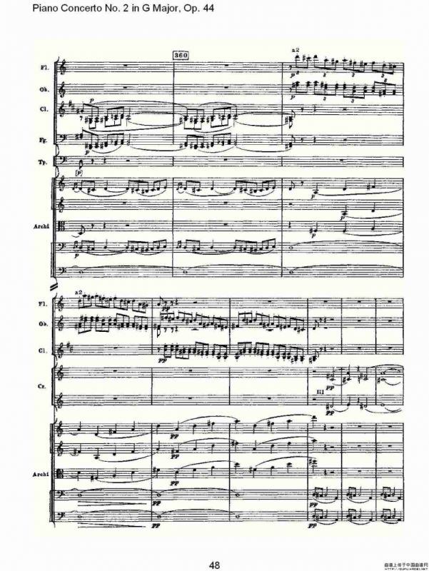 G大调第二钢琴协奏曲, Op.44第一乐章（二）