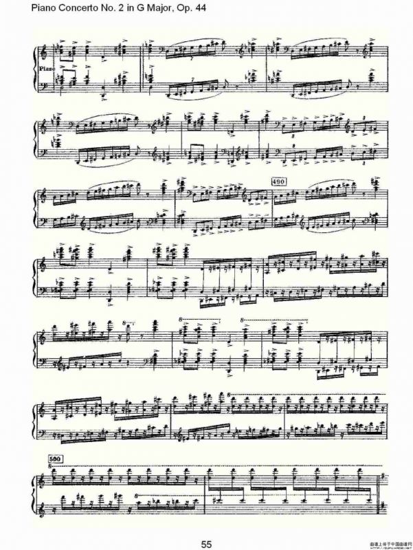 G大调第二钢琴协奏曲, Op.44第一乐章（二）