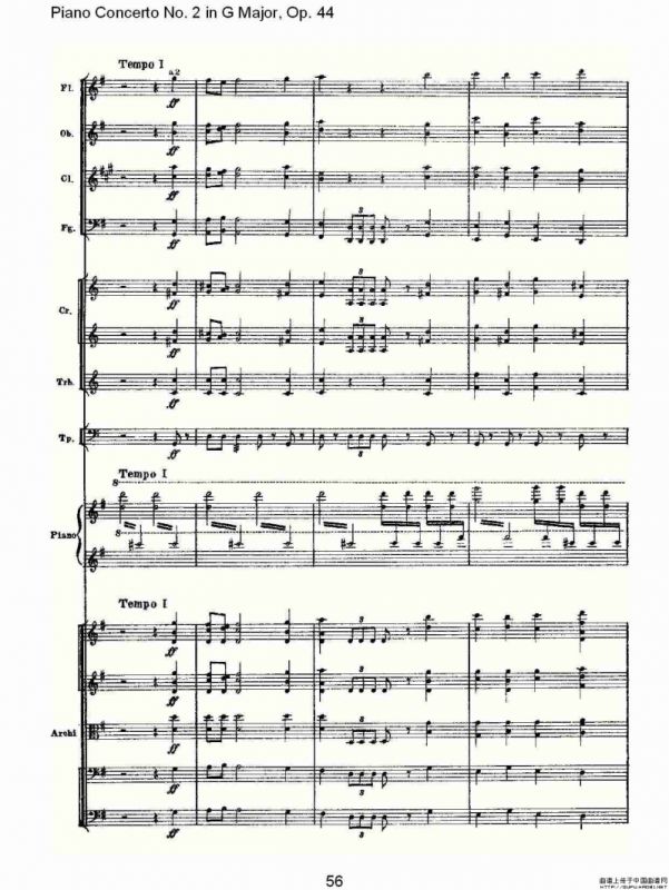 G大调第二钢琴协奏曲, Op.44第一乐章（二）
