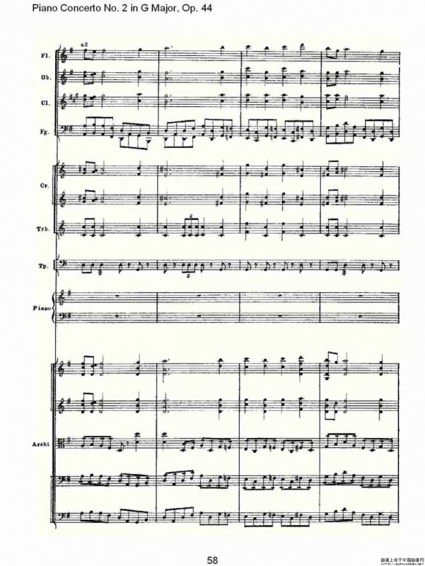 G大调第二钢琴协奏曲, Op.44第一乐章（二）