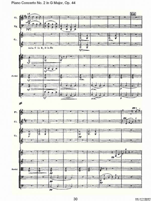 G大调第二钢琴协奏曲, Op.44第一乐章（一）