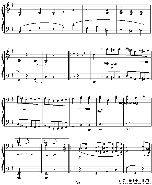 G大调小步舞曲（四手联弹之二）