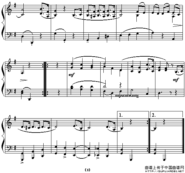 G大调小步舞曲（四手联弹之二）