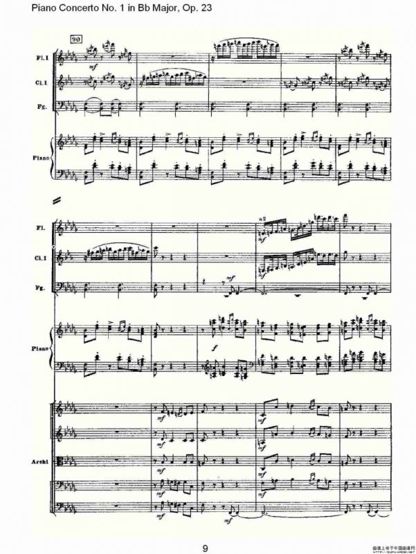 Bb大调第一钢琴协奏曲,Op.23第三乐章（一）