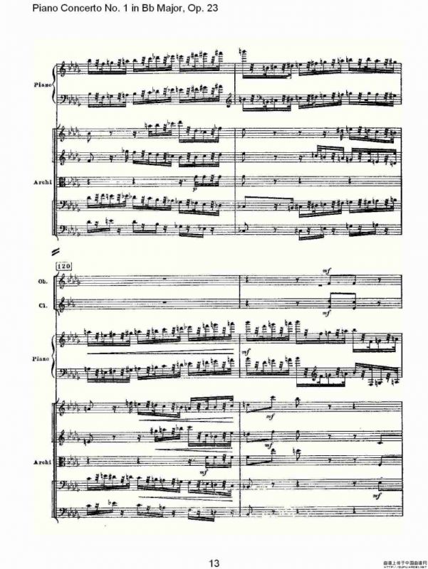 Bb大调第一钢琴协奏曲,Op.23第三乐章（一）