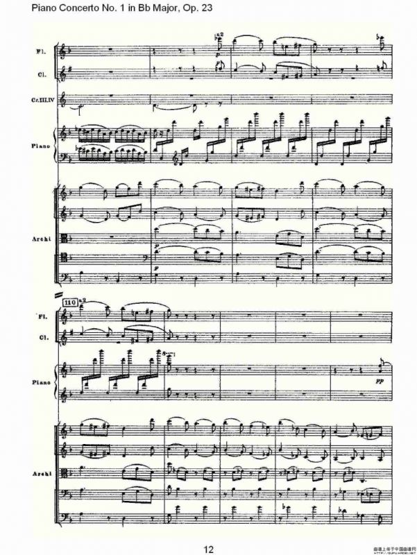 Bb大调第一钢琴协奏曲,Op.23第二乐章