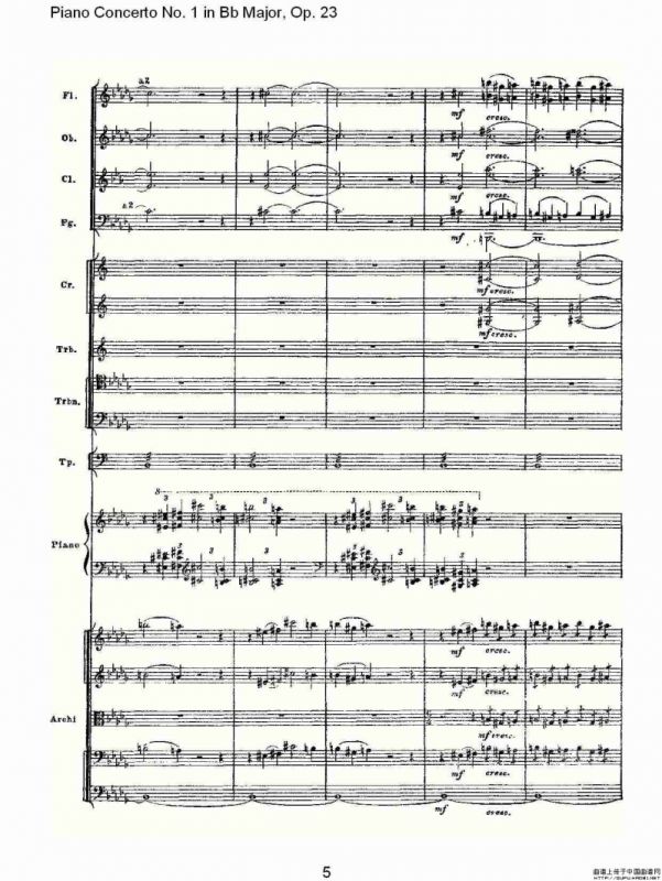 Bb大调第一钢琴协奏曲,Op.23第一乐章第二部（一）