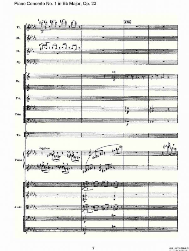 Bb大调第一钢琴协奏曲,Op.23第一乐章第二部（一）