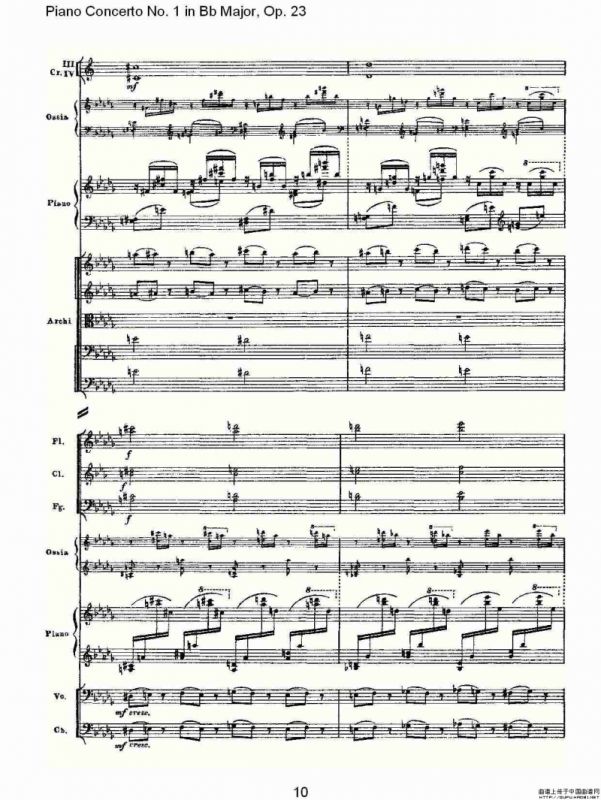 Bb大调第一钢琴协奏曲,Op.23第一乐章第二部（一）
